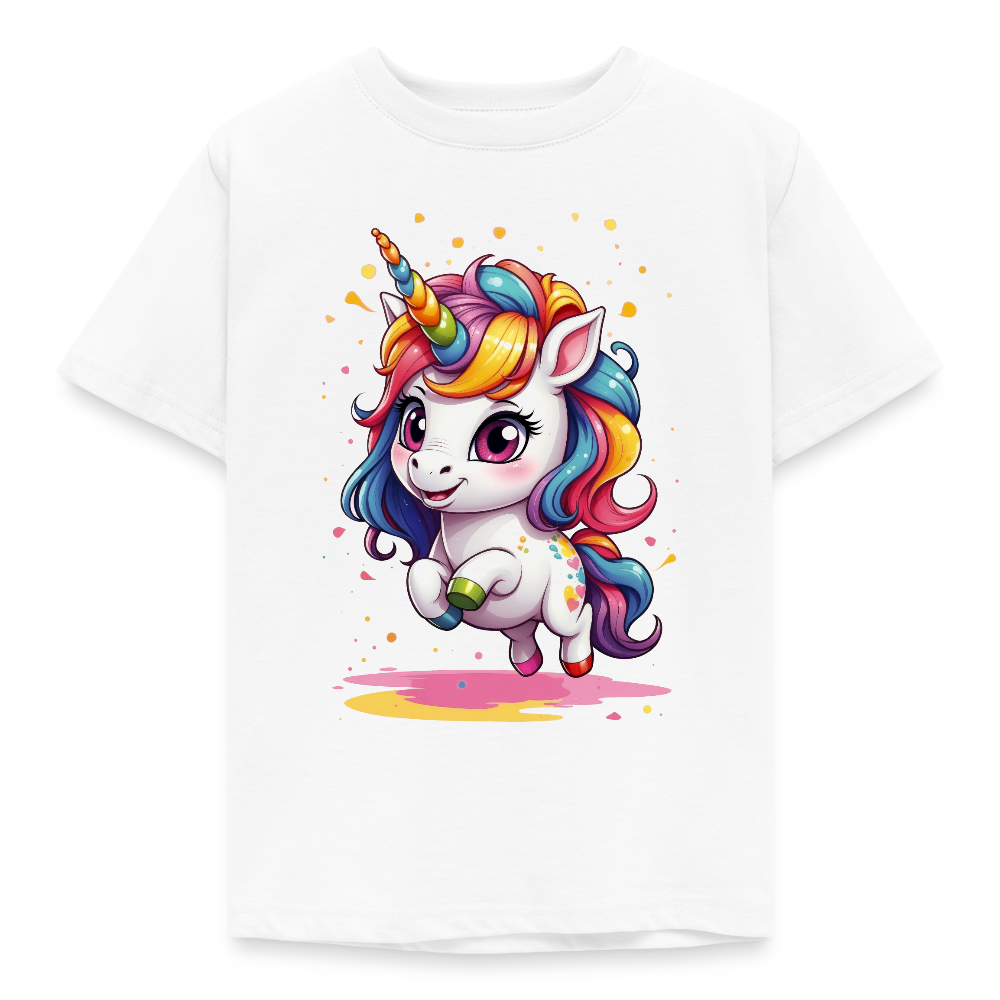 Kinder T-Shirt "Super niedliches Einhorn" - Weiß