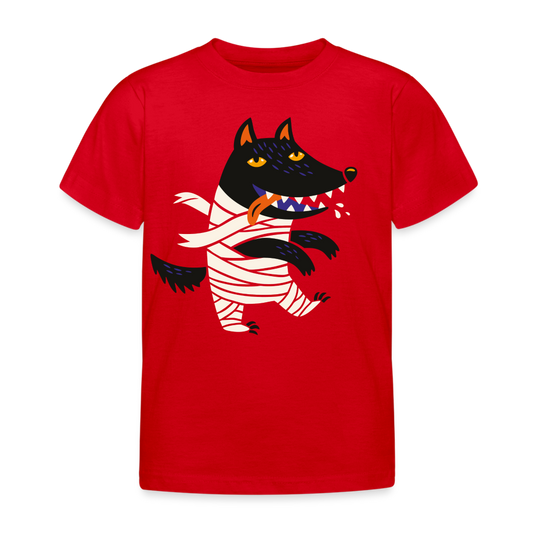 Kinder T-Shirt "Lustiger Wolf" - Rot