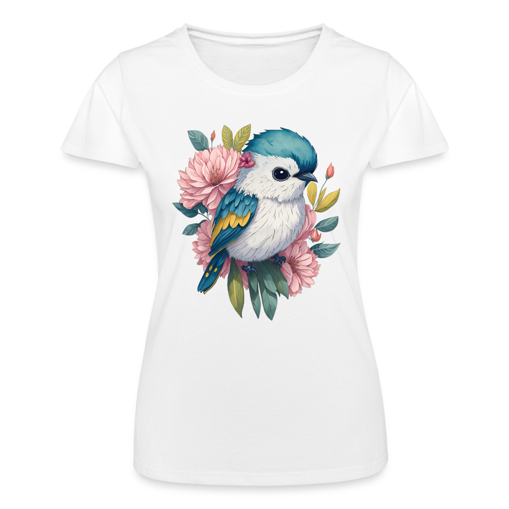 Frauen Bio-T-Shirt "Exotischer Vogel" - Weiß