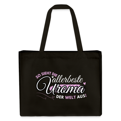 Einkaufstasche "So sieht die allerbeste Uroma der Welt ist" - Schwarz