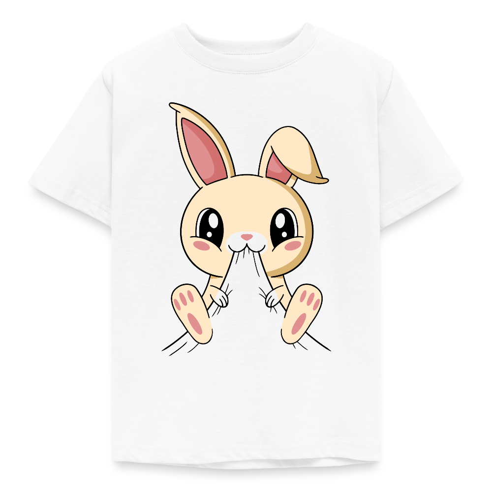 Kinder T-Shirt "Witziges Hasenmotiv" - Weiß