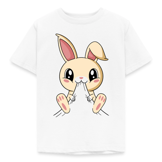 Kinder T-Shirt "Witziges Hasenmotiv" - Weiß
