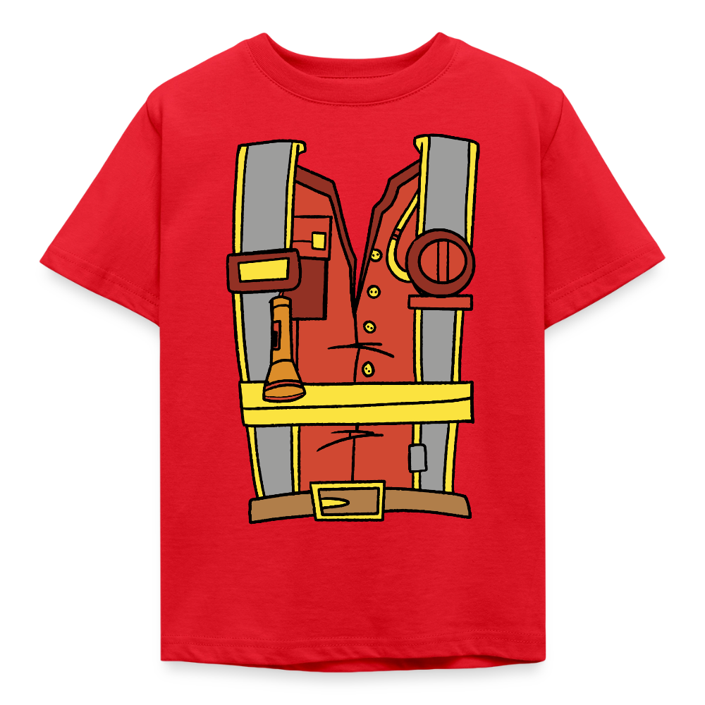 Kinder T-Shirt "Feuerwehr Zubehör" - Rot