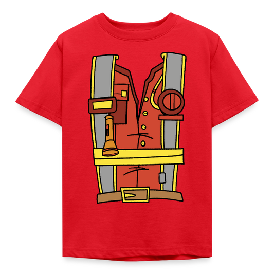 Kinder T-Shirt "Feuerwehr Zubehör" - Rot