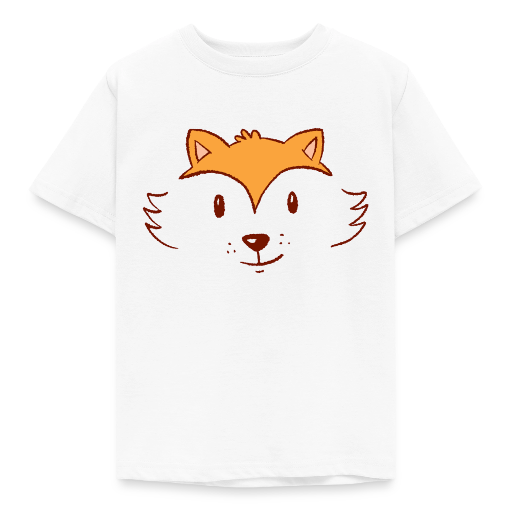 Kinder T-Shirt "Niedliches Fuchsgesicht" - Weiß