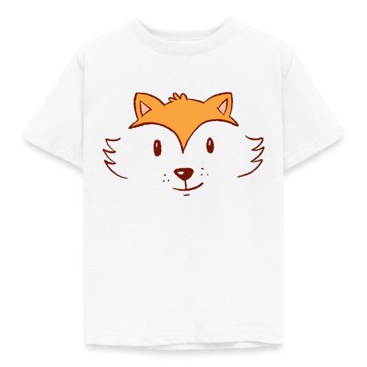 Kinder T-Shirt "Niedliches Fuchsgesicht" - Weiß