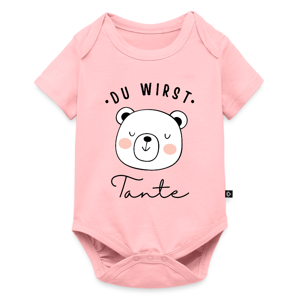 Baby Bio-Body "Du wirst Tante" (Teddybär-Motiv) - Rosa