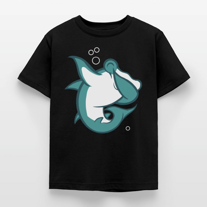 Kinder T-Shirt "Cooler Hammerhai" - Schwarz
