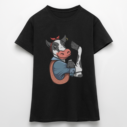 Frauen T-Shirt "Starke Kuh" - Schwarz