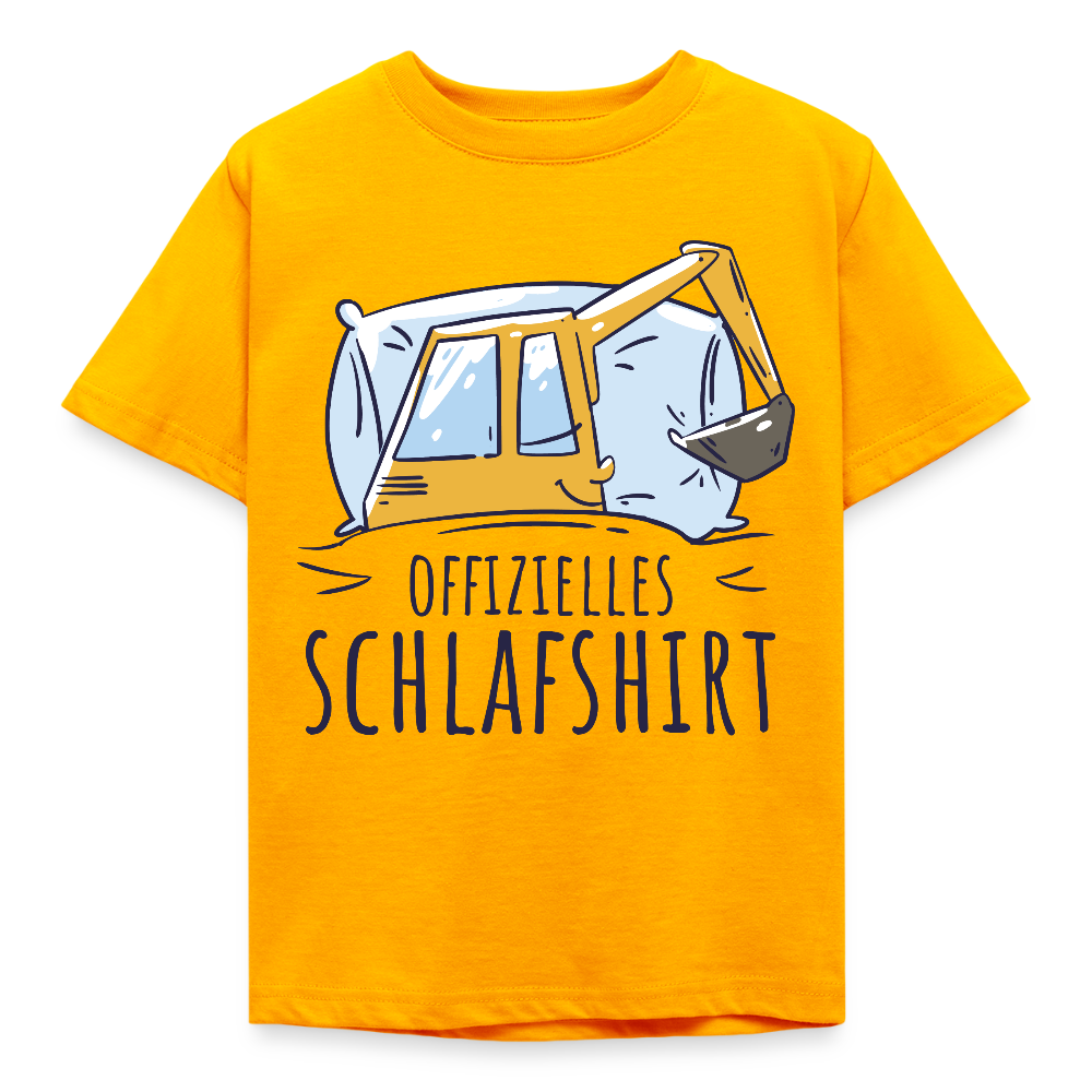 Kinder T-Shirt "Offizielles Schlafshirt" (Bagger) - Gold