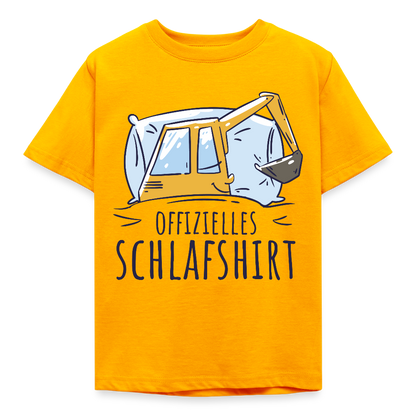 Kinder T-Shirt "Offizielles Schlafshirt" (Bagger) - Gold