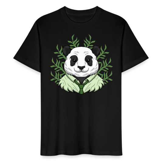 Männer Bio T-Shirt "Cooler Pandabär" - Schwarz