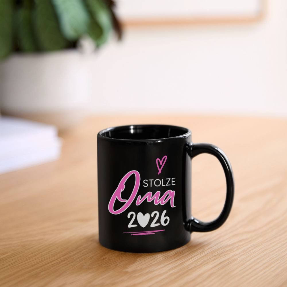 Tasse "Stolze Oma 2026" - Schwarz