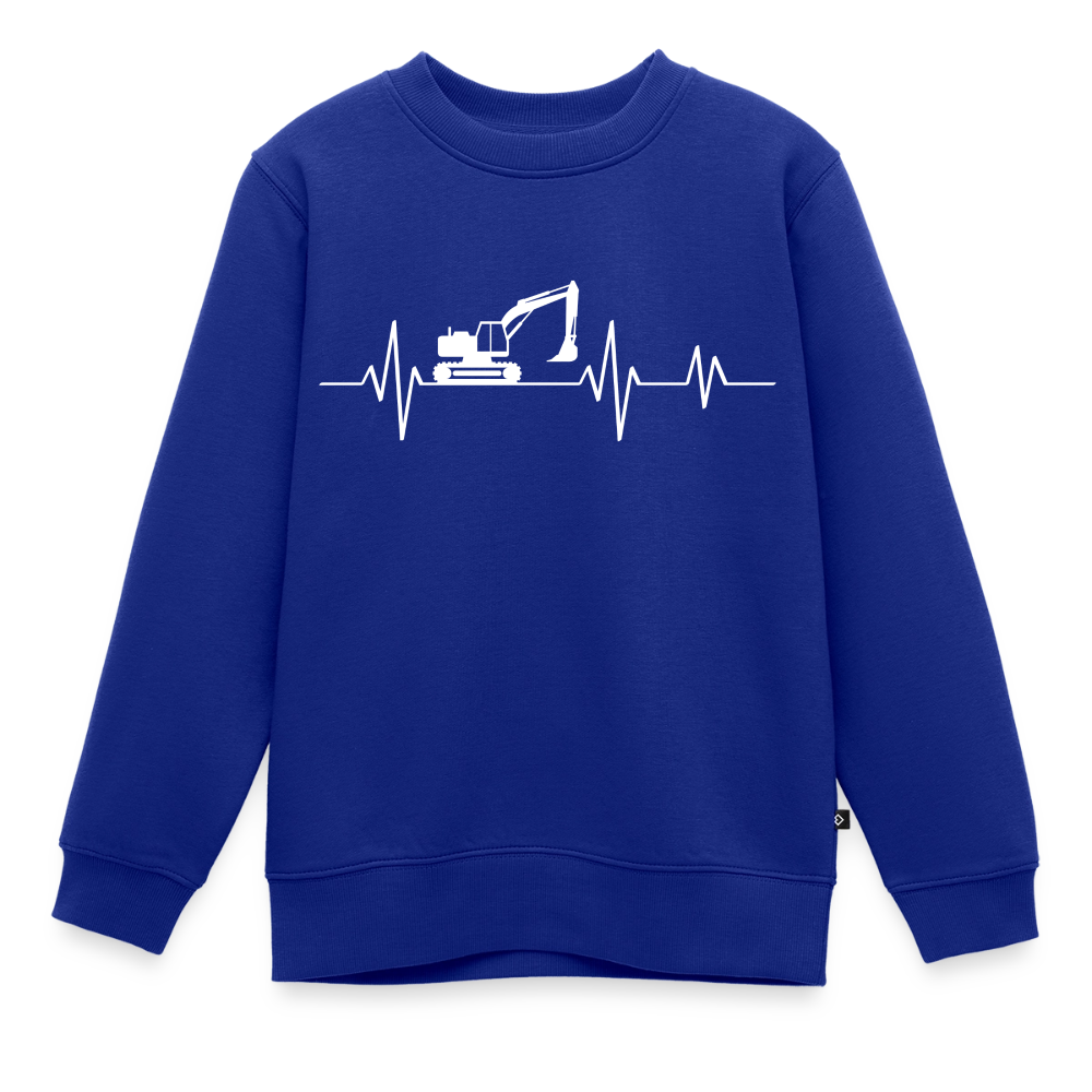 Kinder Pullover "Bagger im Herzschlag" - Royalblau