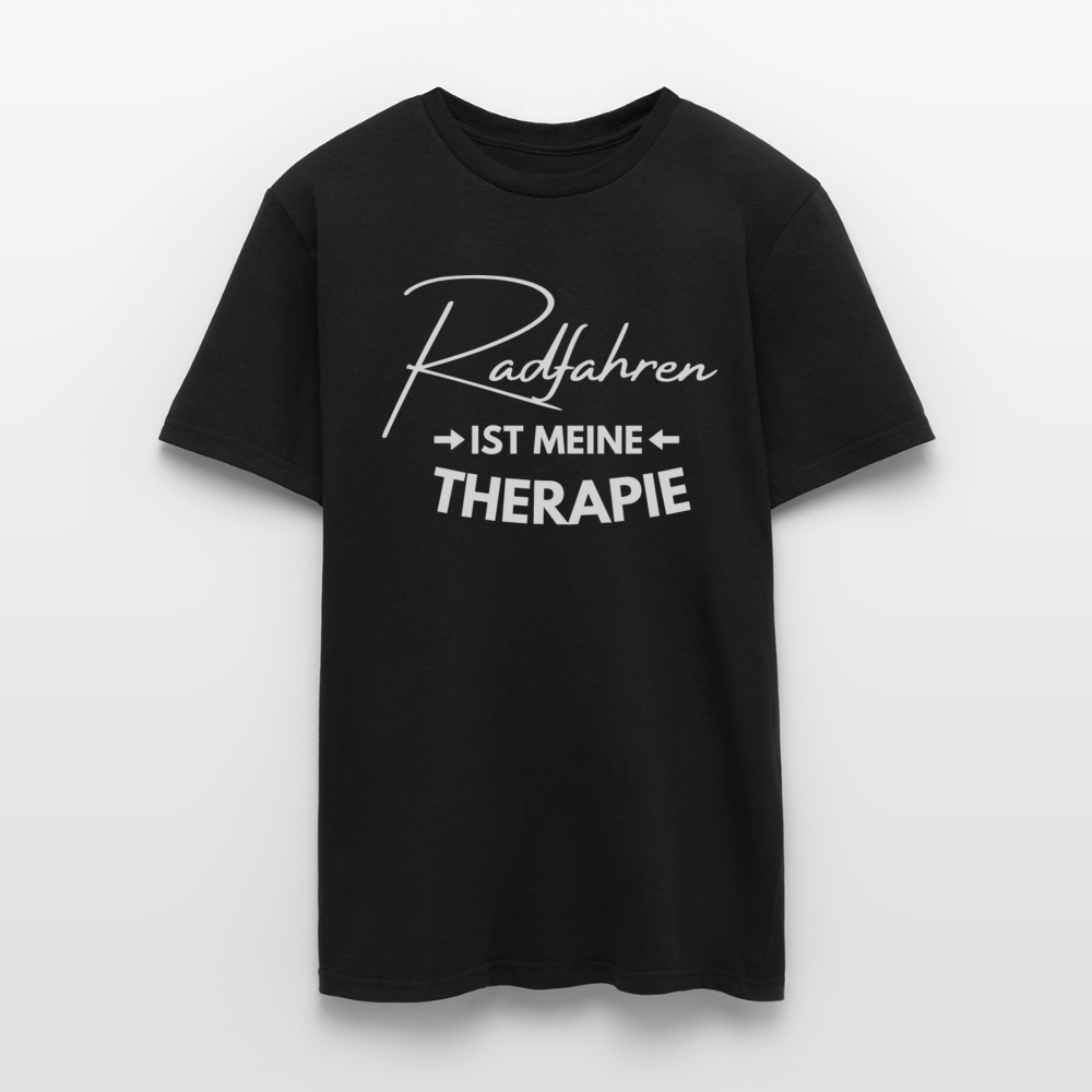 Männer T-Shirt "Radfahren ist meine Therapie" - Schwarz