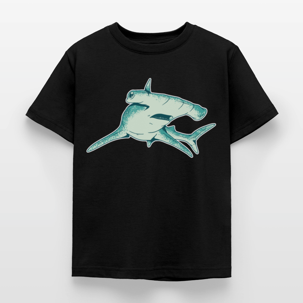 Kinder T-Shirt "Hammerhai" - Schwarz