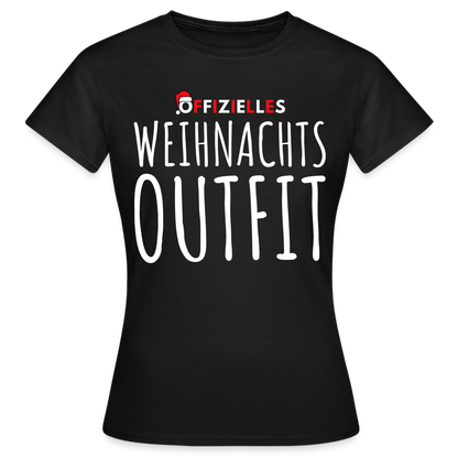Frauen T-Shirt "Offizielles Weihnachtsoutfit" - Schwarz