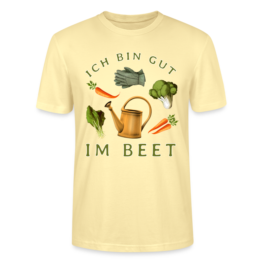 Männer Bio-T-Shirt "Ich bin gut im Beet" - Creme