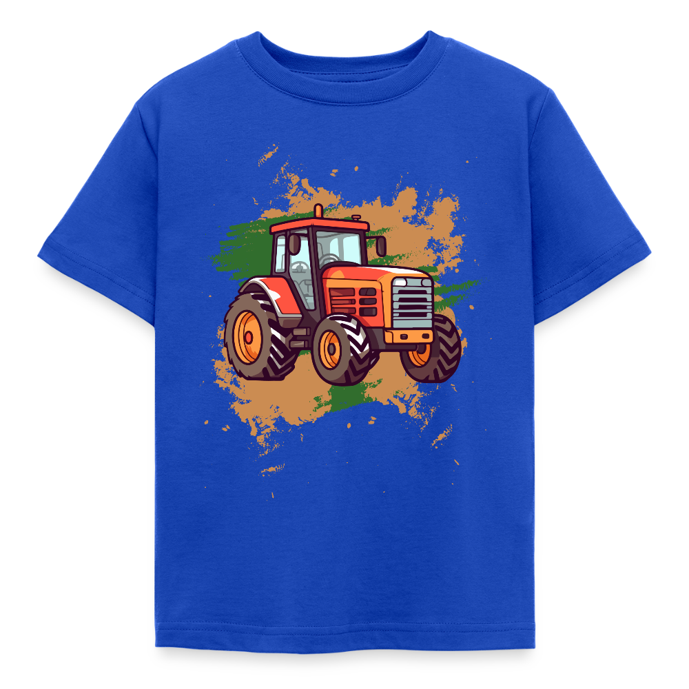 Kinder T-Shirt "Cooles Traktor Design" - Royalblau