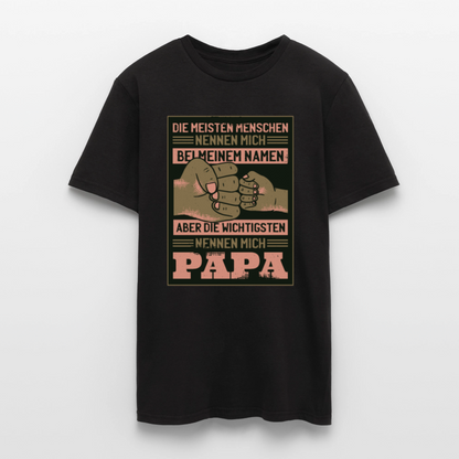 Männer T-Shirt "Die wichtigsten nennen mich Papa" - Schwarz