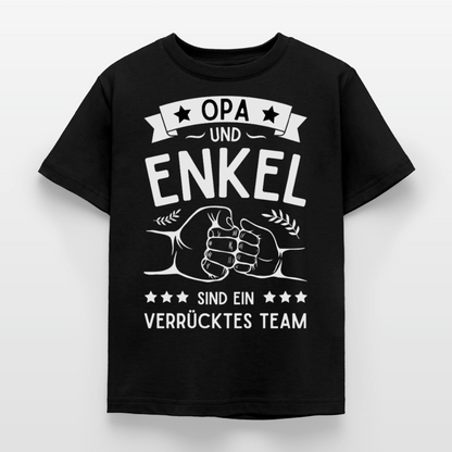 Kinder T-Shirt "Opa und Enkel sind ein verrücktes Team" - Schwarz