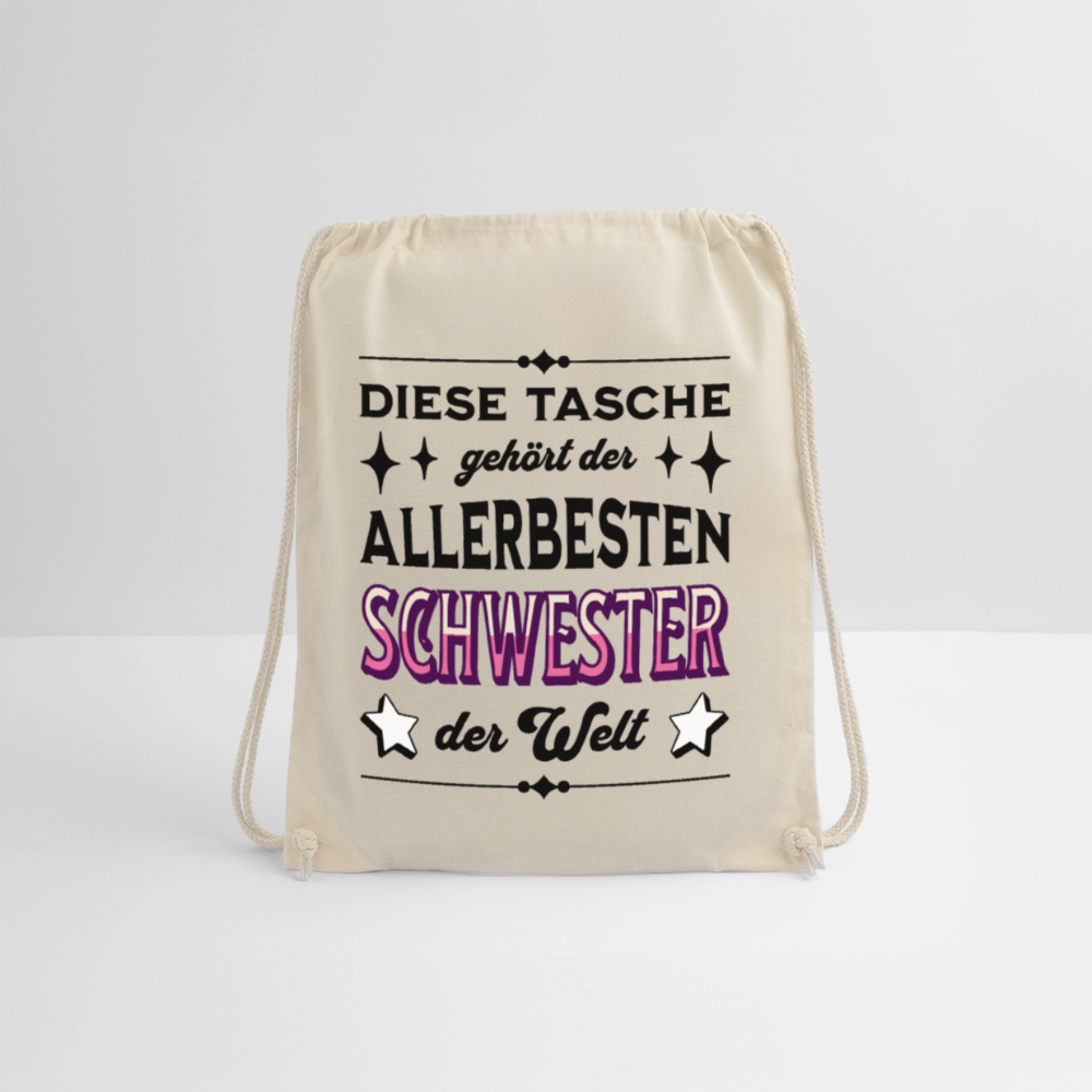 Turnbeutel "Diese Tasche gehört der allerbesten Schwester der Welt" - Natur