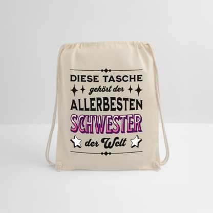 Turnbeutel "Diese Tasche gehört der allerbesten Schwester der Welt" - Natur