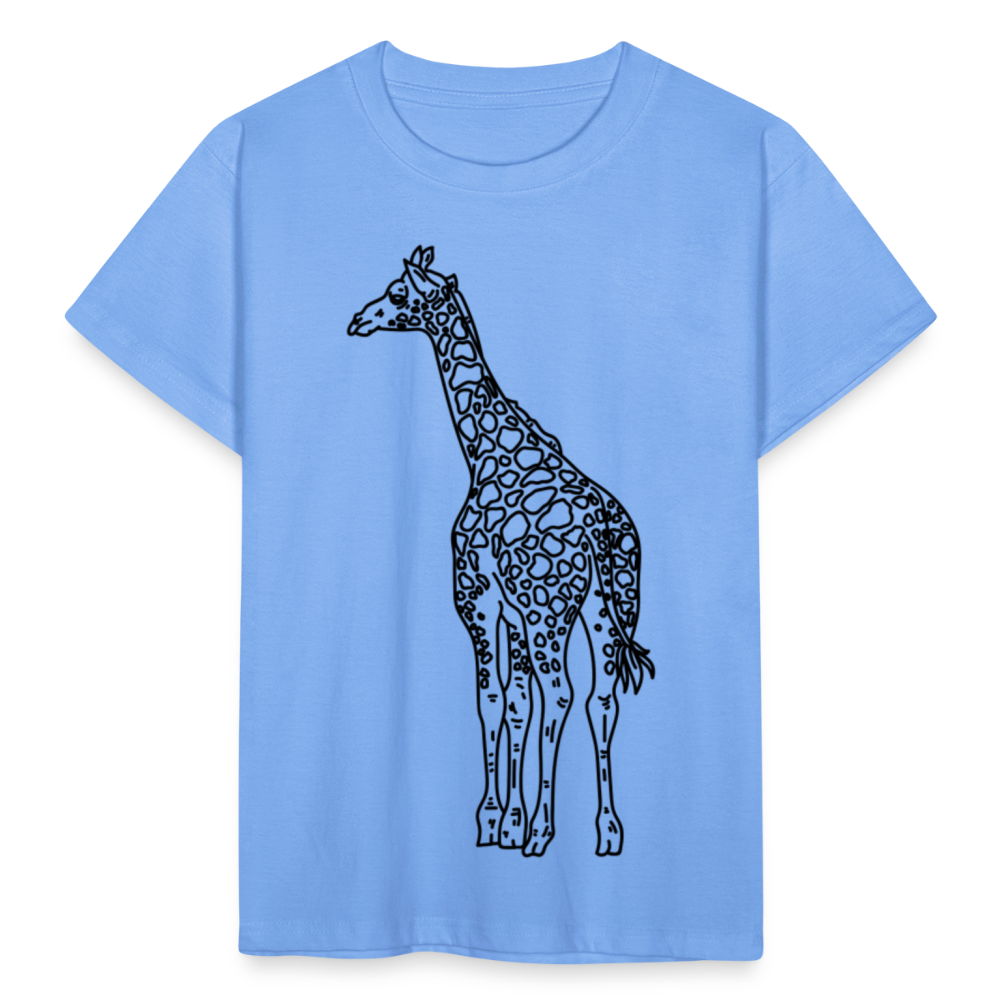 Kinder T-Shirt "Große Giraffe" - Himmelblau