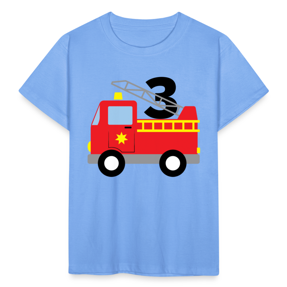 Kinder T-Shirt "3. Geburtstag" (Feuerwehrauto) - Himmelblau