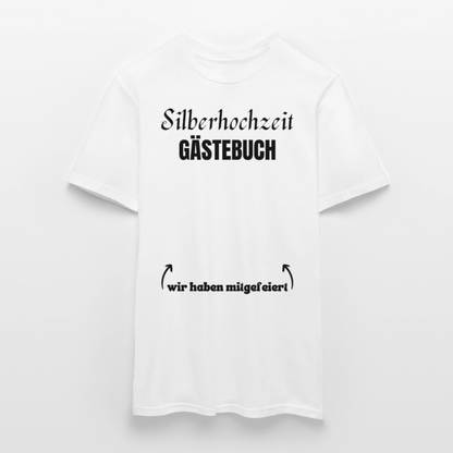 Männer T-Shirt "Silberhochzeit Gästebuch" - Weiß
