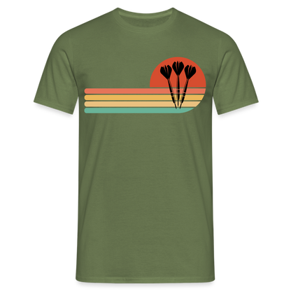 Männer T-Shirt "Dartpfeile im Retro-Stil" - Militärgrün
