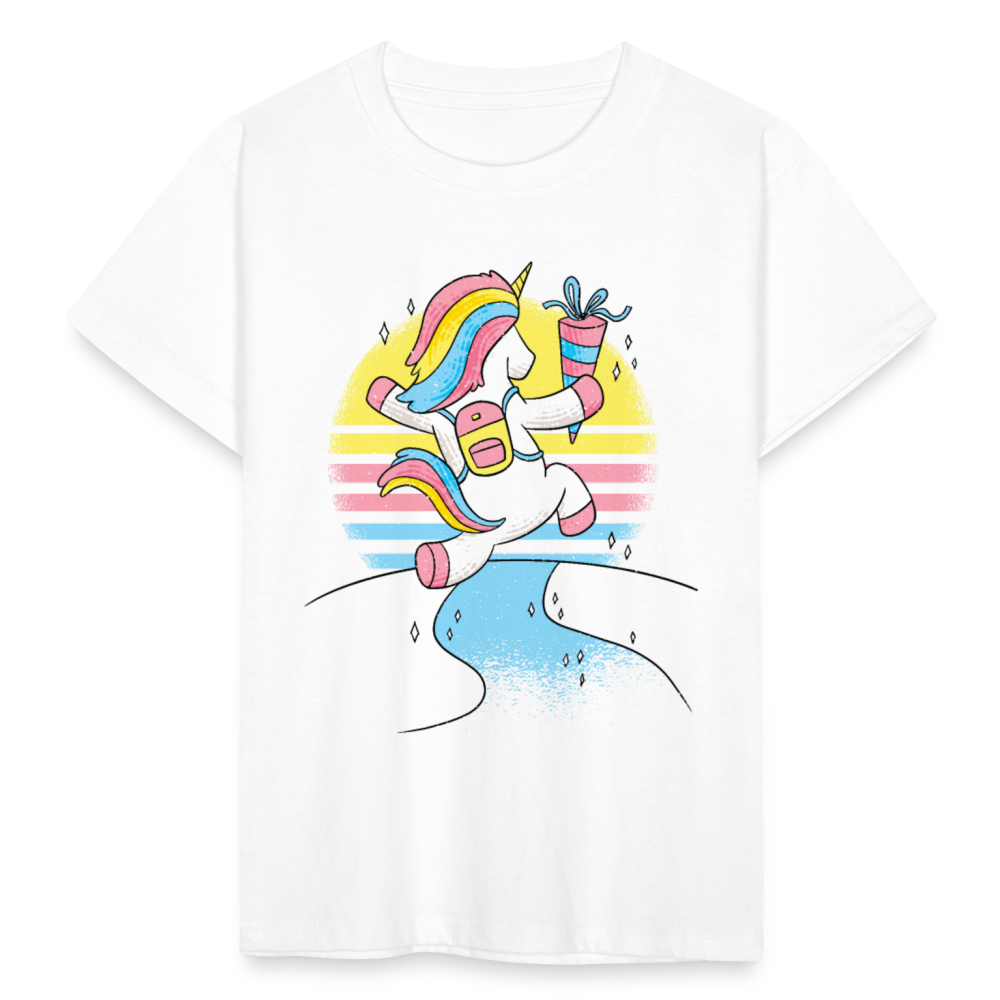 Schulkind T-Shirt Einhorn - Weiß