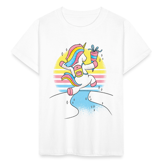 Schulkind T-Shirt Einhorn - Weiß