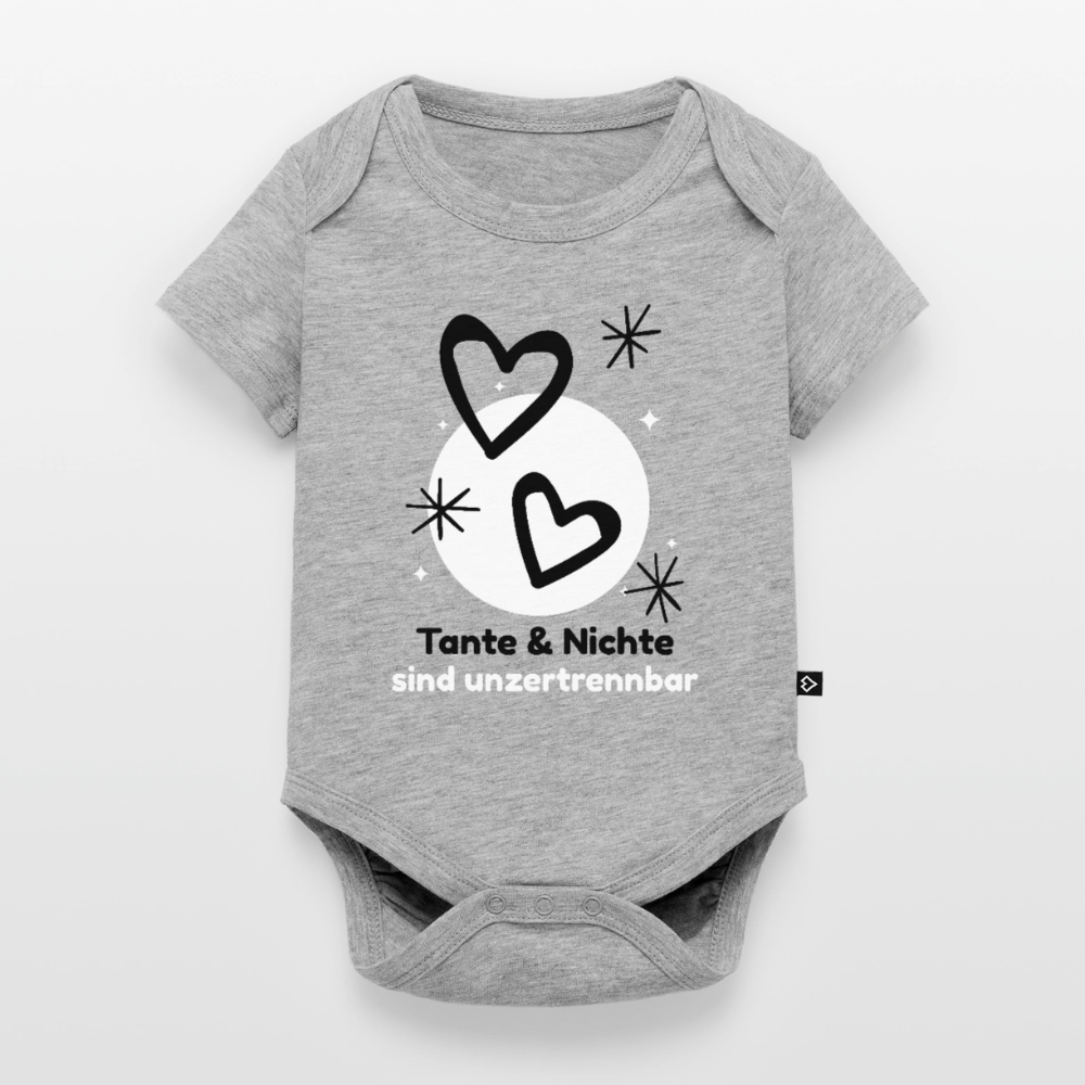 Baby Body "Tante & Nichte sind unzertrennbar" - Grau meliert