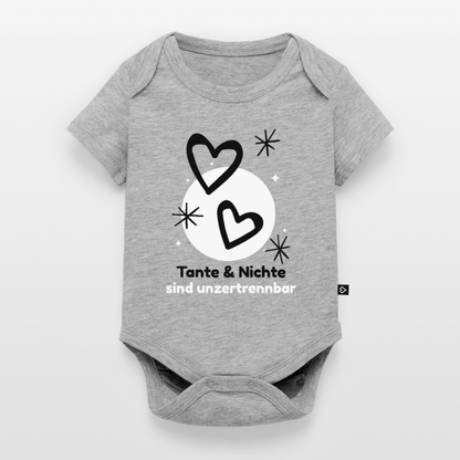Baby Body "Tante & Nichte sind unzertrennbar" - Grau meliert