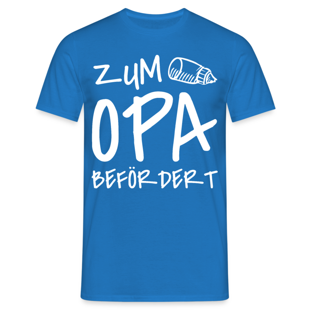 Männer T-Shirt "Zum Opa befördert" - Royalblau