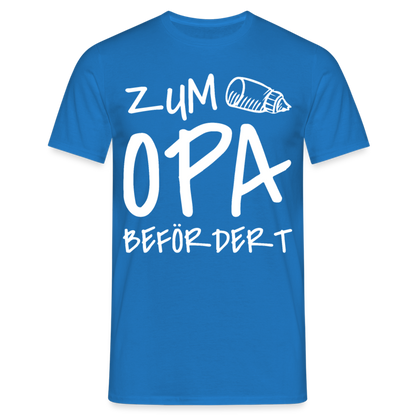 Männer T-Shirt "Zum Opa befördert" - Royalblau