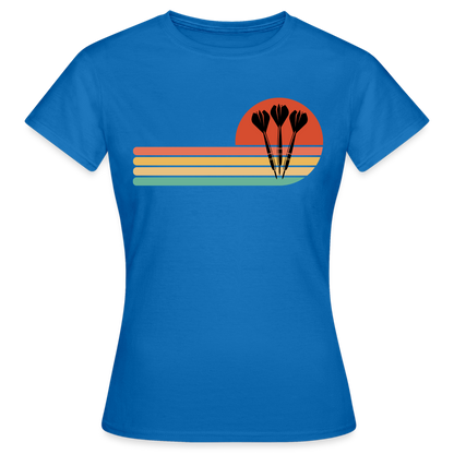 Frauen T-Shirt "Dartpfeile im Retro-Stil" - Royalblau