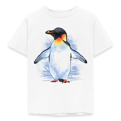 Kinder T-Shirt "Pinguin im Wasserfarben-Stil" - Weiß