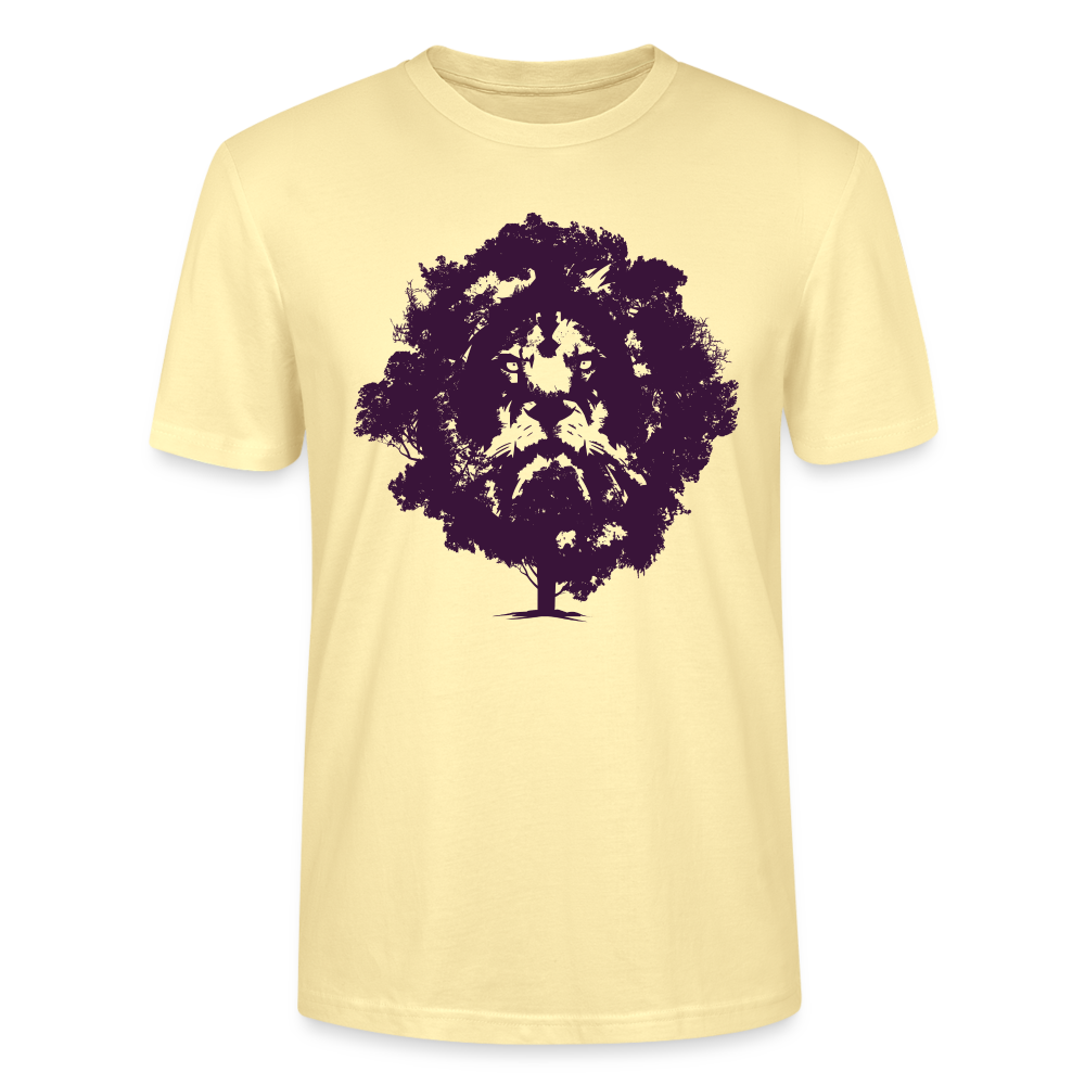 Männer Bio T-Shirt "Löwe als Baum" - Creme