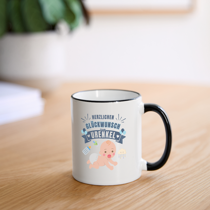 Tasse "Herzlichen Glückwunsch zum Urenkel" - Weiß/Schwarz