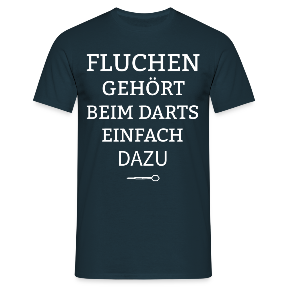 Männer T-Shirt "Fluchen gehört beim Darts einfach dazu" - Navy