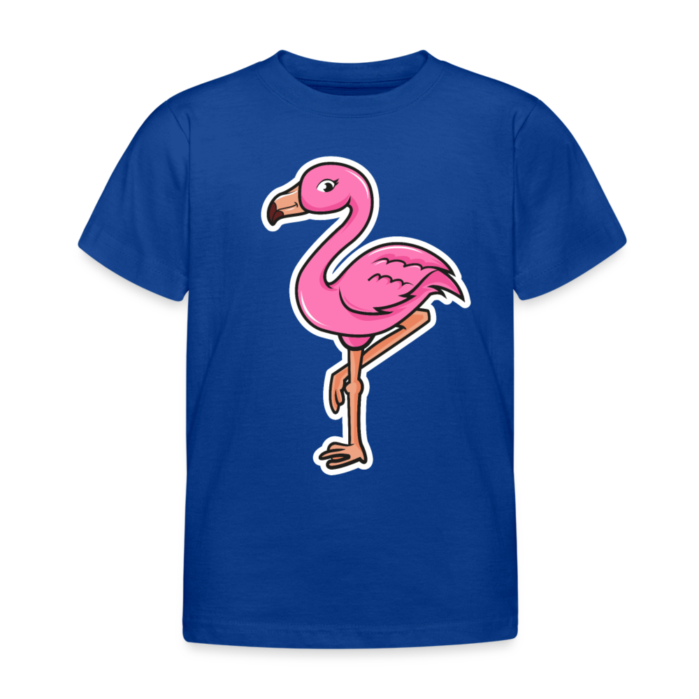 Kinder T-Shirt "Niedlicher Flamingo" - Royalblau