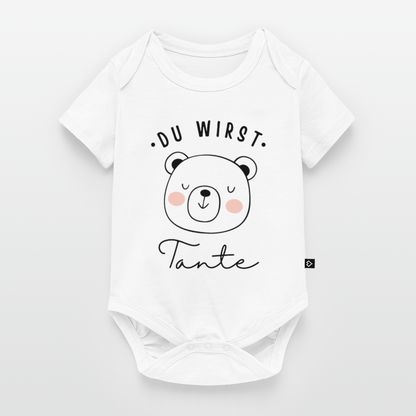 Baby Bio-Body "Du wirst Tante" (Teddybär-Motiv) - Weiß