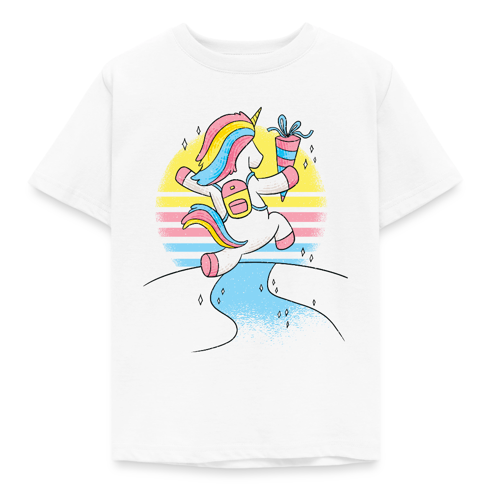 Schulkind T-Shirt Einhorn - Weiß