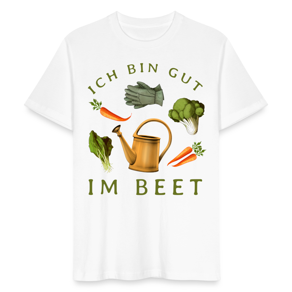 Männer Bio-T-Shirt "Ich bin gut im Beet" - Weiß