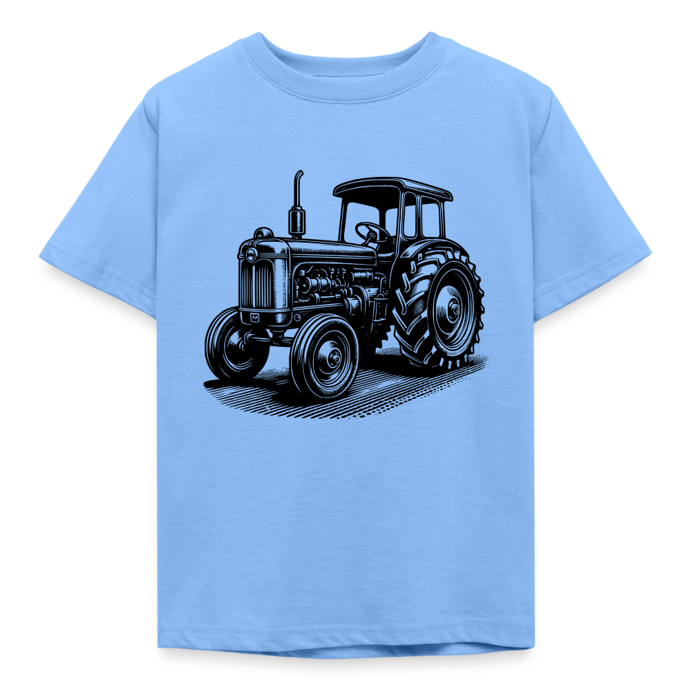 Kinder T-Shirt "Traktor Zeichnung" - Himmelblau