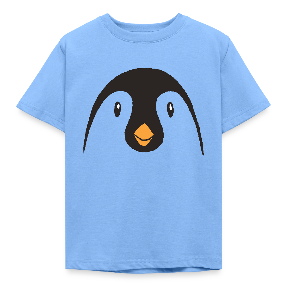 Kinder T-Shirt "Pinguin Gesicht" - Himmelblau