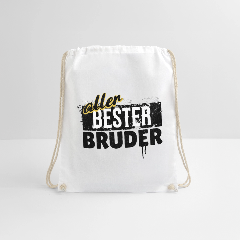 Turnbeutel "Allerbester Bruder" - Weiß