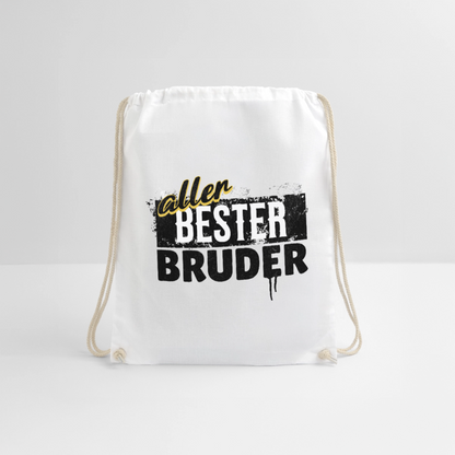 Turnbeutel "Allerbester Bruder" - Weiß